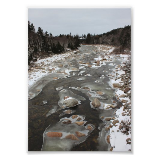 川の氷った足跡 フォトプリント            (正面)