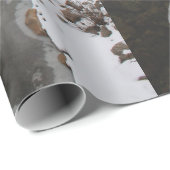 川の氷った足跡 ラッピングペーパー (ロールコーナー)