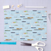 川の沿岸の湖の川の舟遊び 薄葉紙 (クラフト)