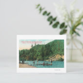 川の波止場近くで泳ロシアのぐ ポストカード (スタンド正面)