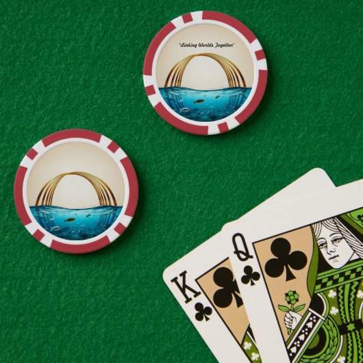 『川の流れの平和』 ポーカーチップ (ポーカーテーブル (ダブル))