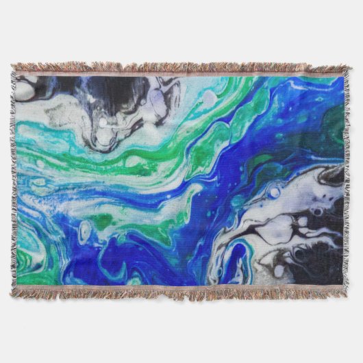 川の流れ絵画は スローブランケット (正面)