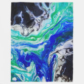 川の流れ絵画は フリースブランケット (正面)