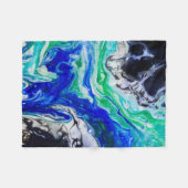 川の流れ絵画は フリースブランケット (正面(横))