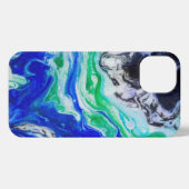 川の流れ絵画は iPhoneケース (裏面横)