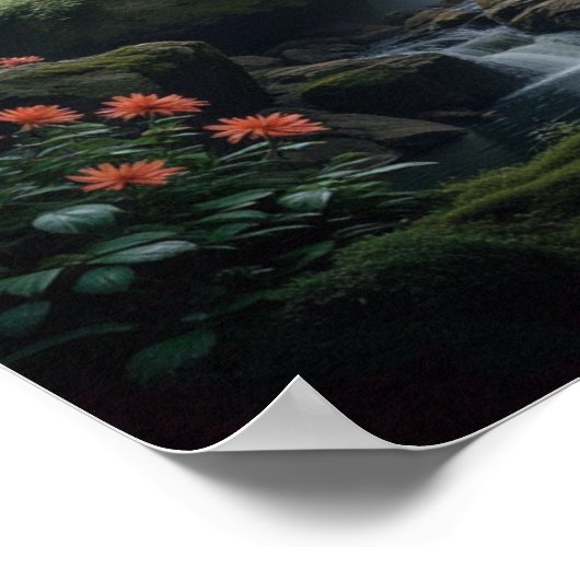 川の滝 ポスター (角)