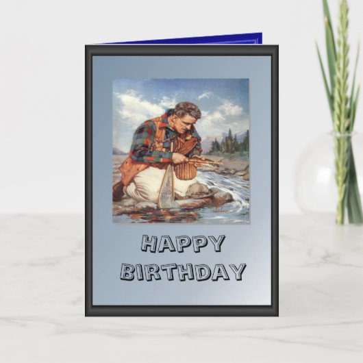 川の漁師 カード (正面)