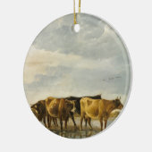 川の牛Aelbert Cuyp セラミックオーナメント (左)