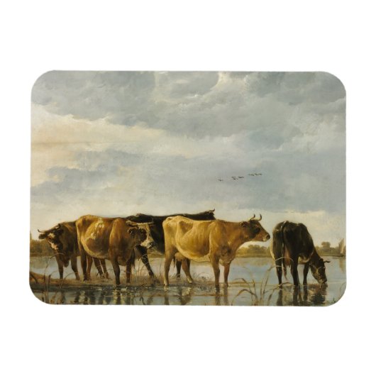 川の牛Aelbert Cuyp マグネット (横)
