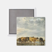 川の牛Aelbert Cuyp マグネット (正面/裏面)