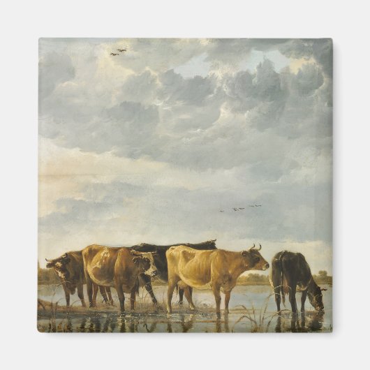川の牛Aelbert Cuyp マグネット (正面)