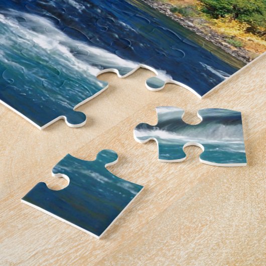 川の狂暴なSiskiyouの森林オレゴン ジグソーパズル (側面)