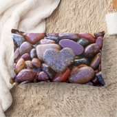 川の石のハート、腰神経の枕、w/Scriptureの詩 ランバークッション (ブランケット)