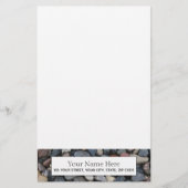 川の石のパーソナライズなデザイン 便箋 (正面)