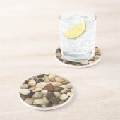 川の石の石の背景-カスタマイズテンプレート コースター (側面)