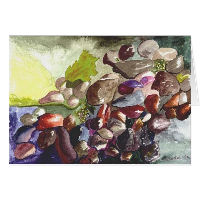 川の石 (正面横)