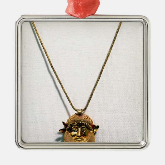 川の神Achelousの頭部が付いているペンダント メタルオーナメント (正面)