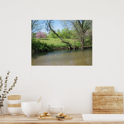 川の美しい景色 ポスター (キッチン)