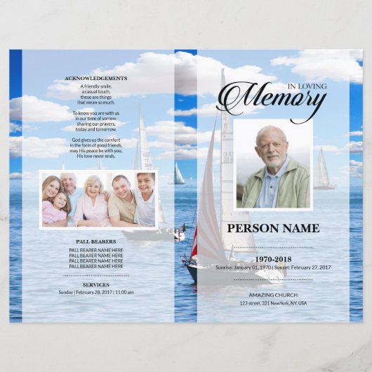 川の葬儀テンプレート (正面)