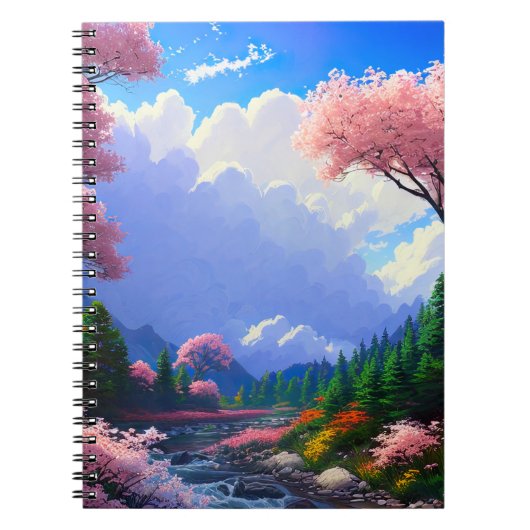 川の調和とウィルダネスカラフル ノートブック (正面)