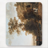 川の近くの夕べライドAelbert Cuyp マウスパッド (正面)