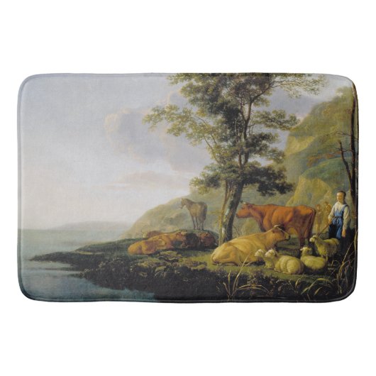 川の近くの牛Aelbert Cuyp バスマット (正面)