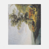 川の近くの牛Aelbert Cuyp フリースブランケット (正面)