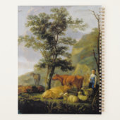 川の近くの牛Aelbert Cuyp プランナー手帳 (裏面)