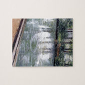 川の雨水のボートの絵画 ジグソーパズル (横)