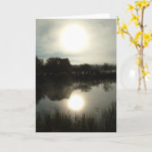 川の霧(朝) カード (黄色い花)