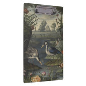 川の青い鶴の植物的なシーン クリップボード (右)