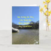 川の風景に広がる知恵の自然 カード (黄色い花)