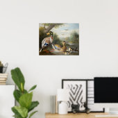 川の風景の中でアヒル ポスター (ホームオフィス)