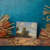 川の風景フェリー， 1649 (キャンバス上の油) フォトプラーク (側面)