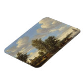 川の風景フェリー, 1649 (キャンバス上の油) マグネット (左側)