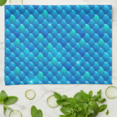 川の魚スケール キッチンタオル (折り畳み)