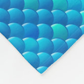 川の魚スケール フリースブランケット (角)