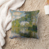 川のEpteの枕のMonetのポプラ クッション (ブランケット)