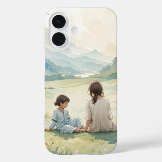 川のiPhone / iPadケースの母と子供 Case-Mate iPhoneケース (裏面)