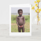 川のOtiの子供 カード (黄色い花)