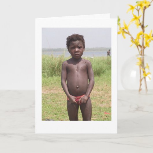 川のOtiの子供 カード (黄色い花)