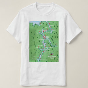 川のShannonアイルランドの地図 Tシャツ