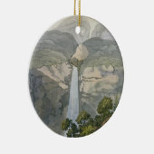 川のVinagreの滝、Puraciの火山の近くで、 セラミックオーナメント (右)