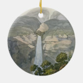川のVinagreの滝、Puraciの火山の近くで、 セラミックオーナメント (裏面)
