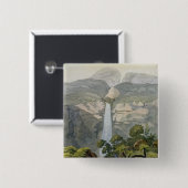 川のVinagreの滝、Puraciの火山の近くで、 缶バッジ (正面&裏面)