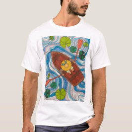 川をカヤックで進む Tシャツ