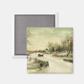 『川を渡って森を抜けて』冷蔵庫マグネット マグネット (正面/裏面)