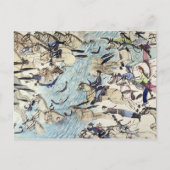 川を渡って流されるトロッパー（papのインク） ポストカード (正面)