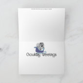 川を渡って ブルー チョウ ホリデー アート カード (内部)