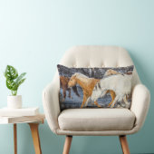 川を渡る馬 ランバークッション (椅子)